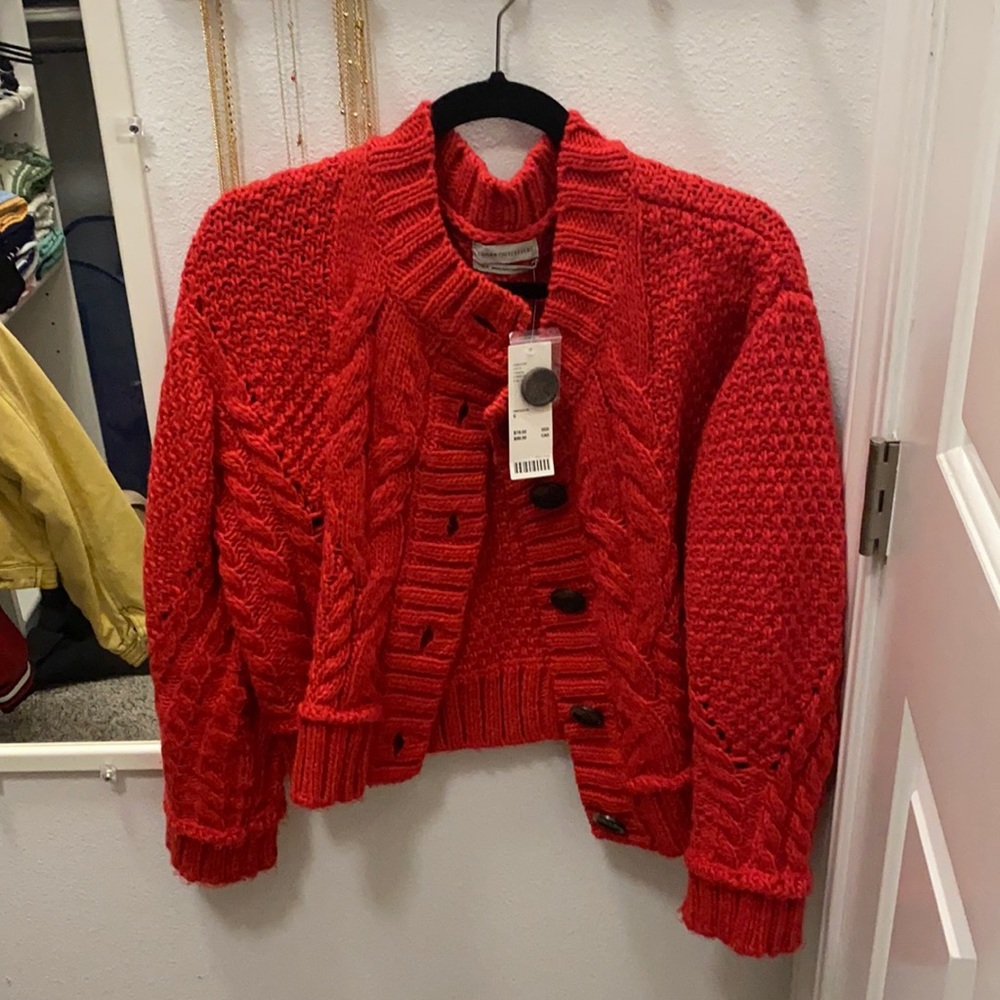 Urban outfitters red cardigan